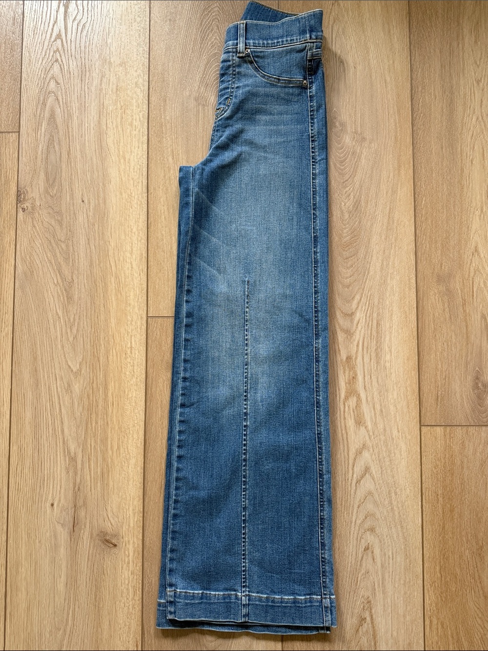 Spankx Wide Leg Blue Denim Jeans- Size XS